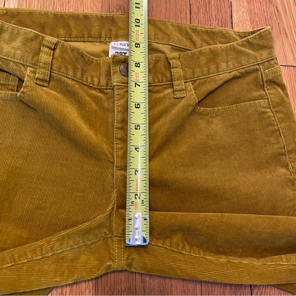 J.Crew 35” Inseam City Fit Dark Golden Mustard Corduroy Pants Size 28T Tall Long - Picture 9 of 12